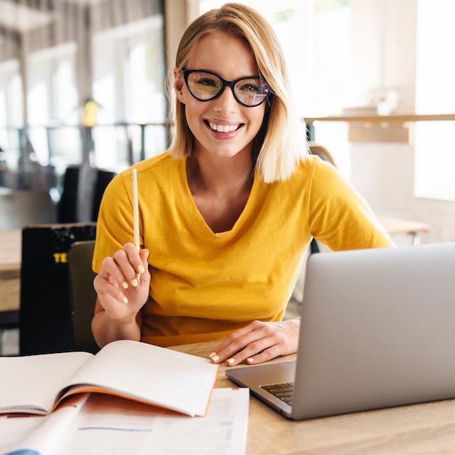 Woman at desk